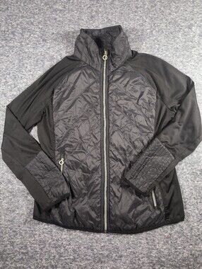Calvin Klein black quilted running jacket, women's XL